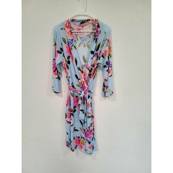 Posh Peanut Bamboo Women's Floral Print Robe size XL Sleepwear #12 - Picture 1 of 4